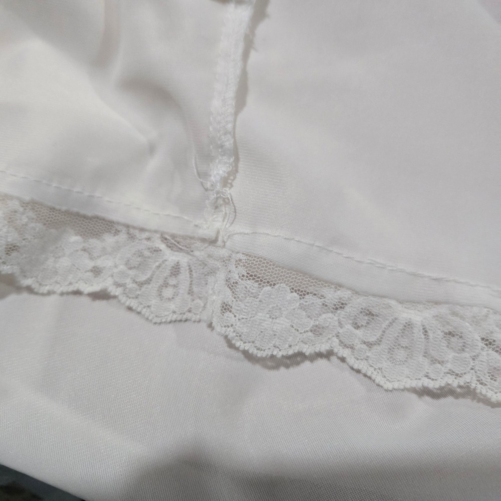 Lucie Ann Nightgown Petite Vintage Lace Trim Maxi Cap Sleeve Beverly Hills #1434 - Picture 14 of 14